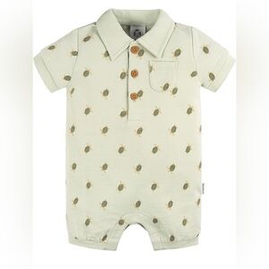 Gerber Baby Turtle Collared Romper - 3-6m